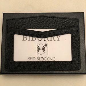 New BIBURRY  Pocket Card Holder RFID Blocker